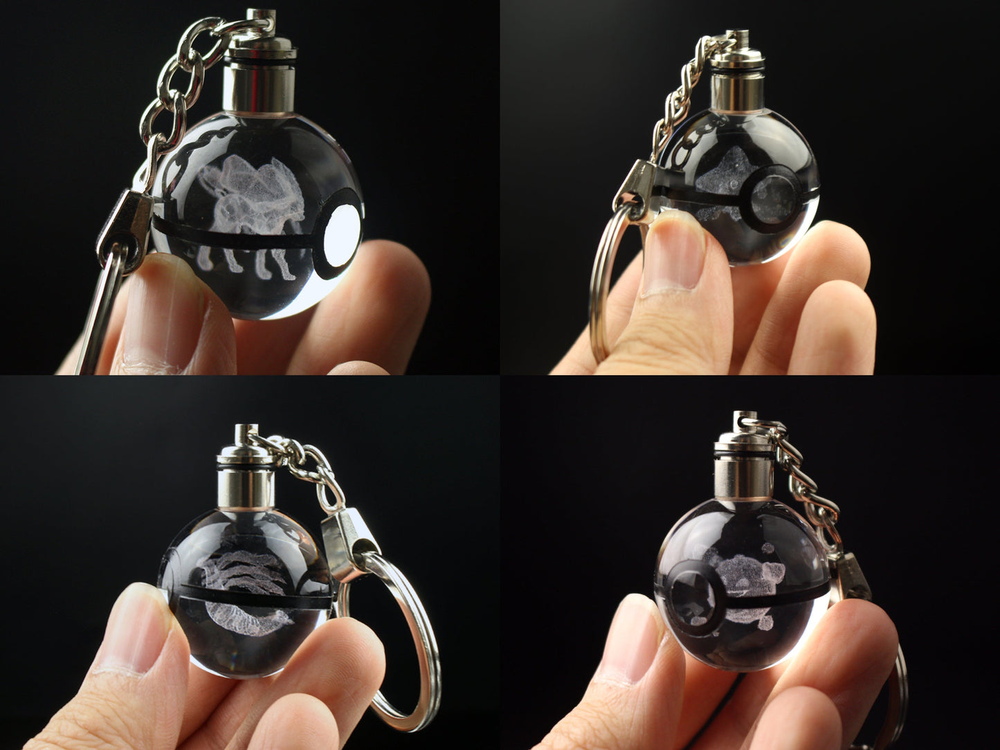 Crystal Pokeball Keychain (400+ Designs)