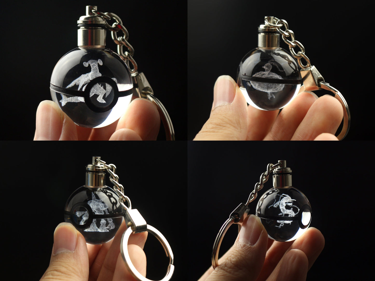 Crystal Pokeball Keychain (400+ Designs)