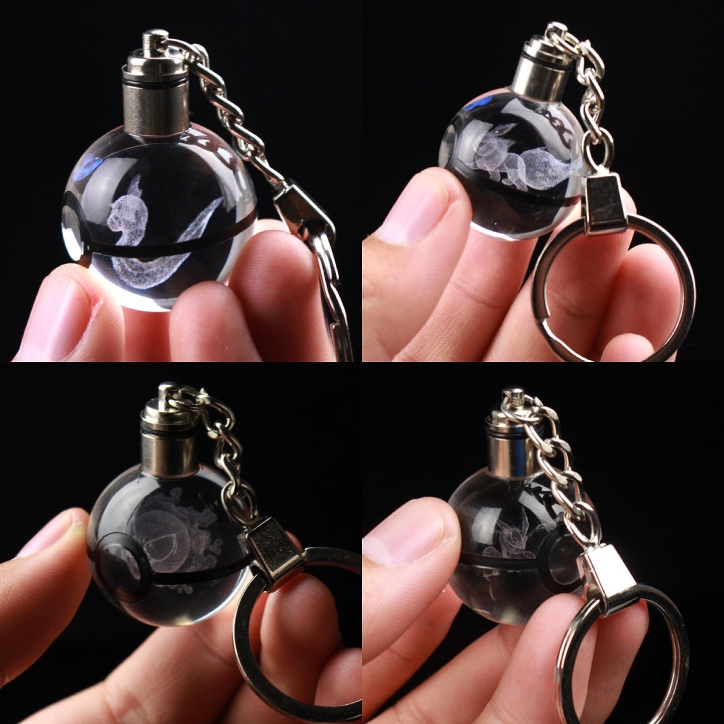 Crystal Pokeball Keychain (400+ Designs)