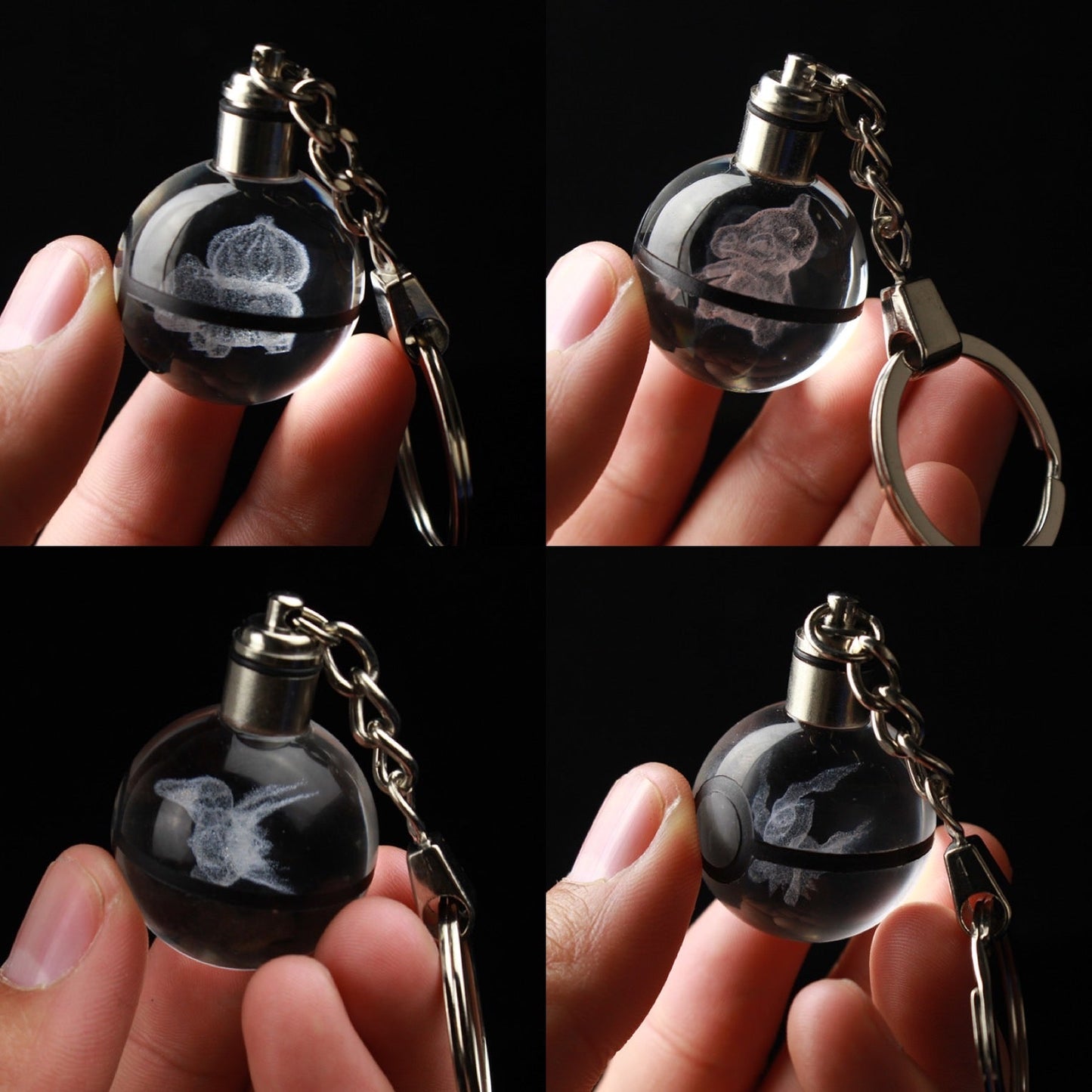 Crystal Pokeball Keychain (400+ Designs)